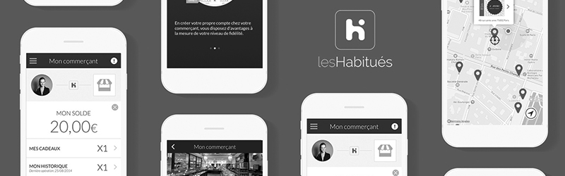 Interface application les Habitués